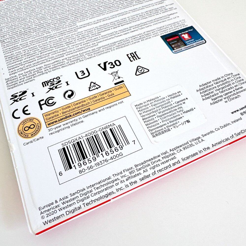 SANDISK EXTREME 400 GB MICROSD CARD WITH EXTREME CAPTURE, TRANSFER AND APP SPEED - Picture 9 of 10
